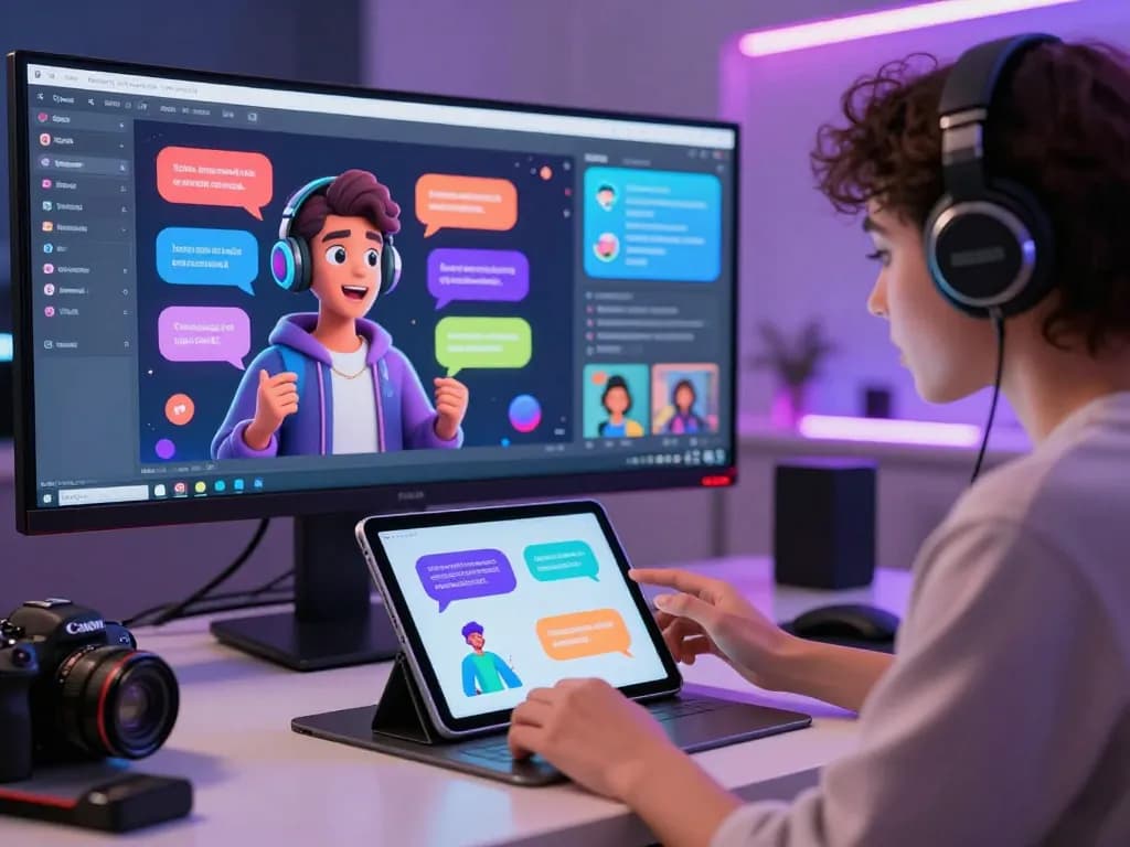 Engaging with character ai nsfw in a modern virtual workspace, showcasing personalized roleplay interactions.