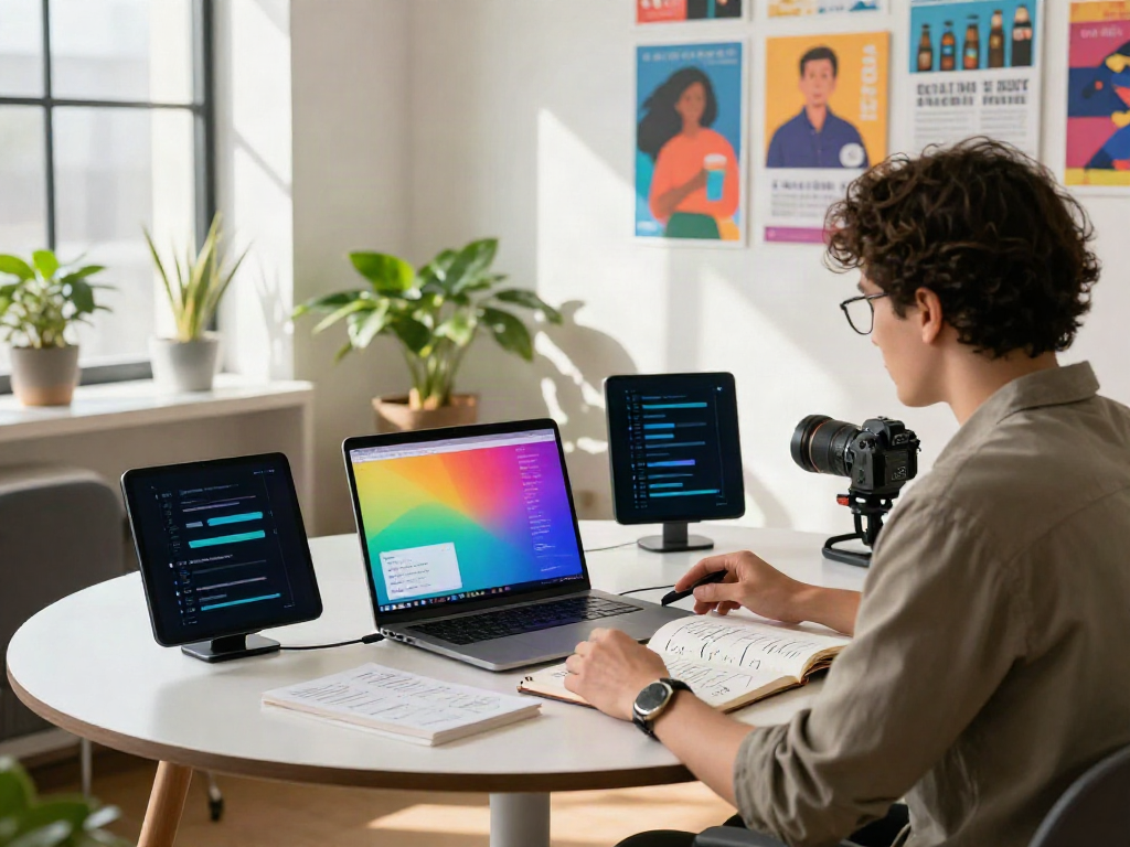 Content strategist optimizing instant indexing metrics in an engaging digital workspace.
