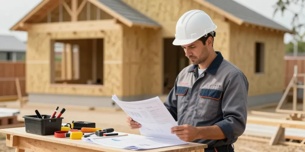 Trusted local contractor discussing slot gacor project details at a residential site.