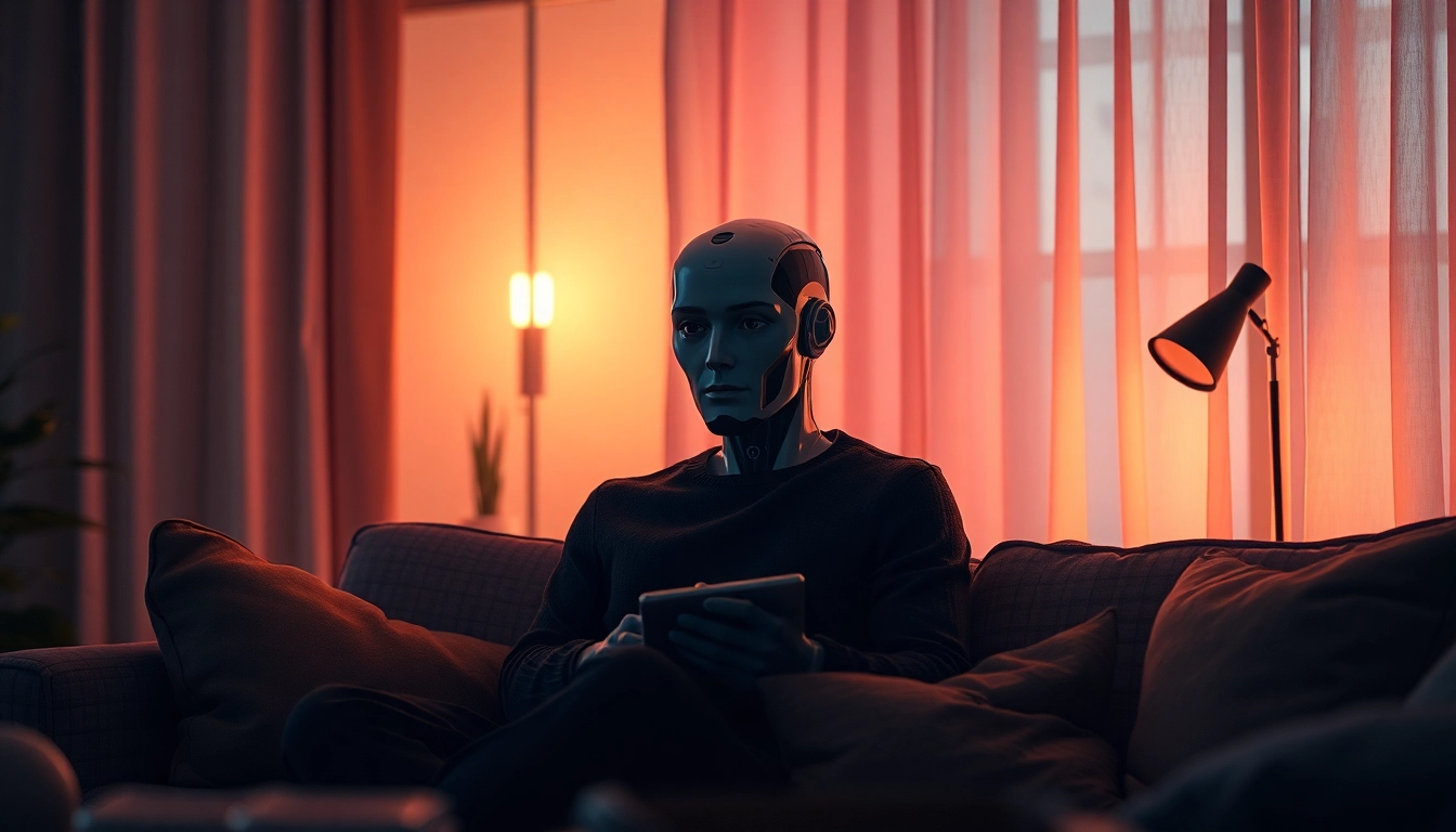 AI sex companion engaging in intimate conversation with user, showcasing emotional connection.