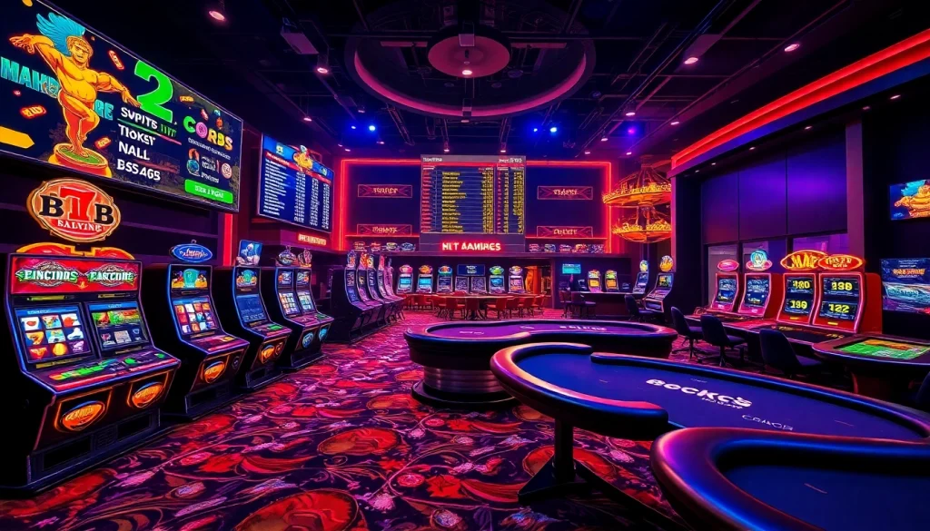 Engaging scene featuring ev88win.live, showcasing vibrant online casino games and sports betting elements.