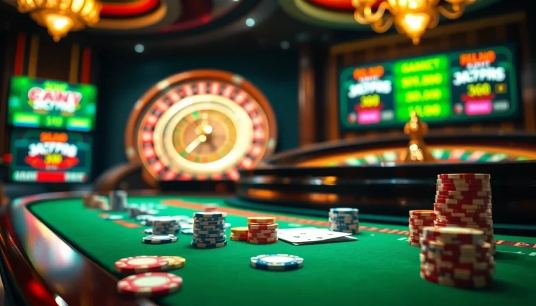 Experience the thrill of win79 rút tiền with vibrant casino tables and exciting digital displays.