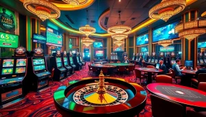 Experience exciting gameplay at GG88 Tech casino, featuring dynamic slot machines and poker tables.