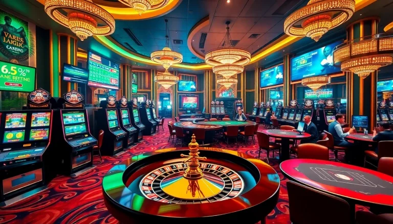 Experience exciting gameplay at GG88 Tech casino, featuring dynamic slot machines and poker tables.