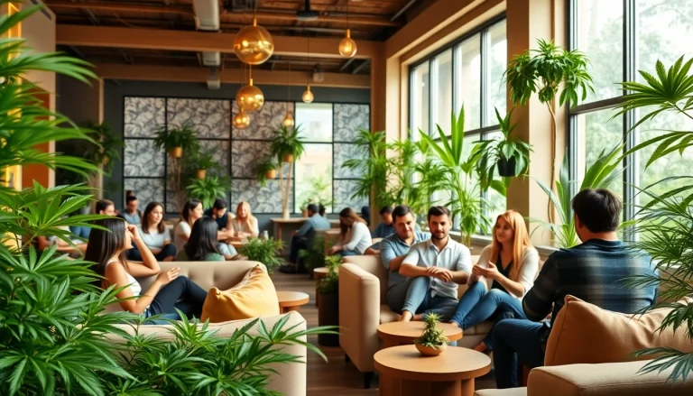 Rejoignez des membres au Weed Club Madrid, profitant de l'ambiance chaleureuse et communautaire.