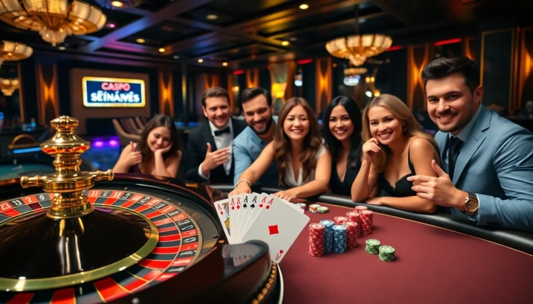 Gamblers engaged in an exciting roulette game at 222BD casino, showcasing vibrant poker chips and cards.