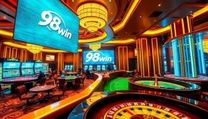 Experience thrilling gaming at 98win with vibrant casino tables and exciting action.