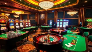Experience the thrill of gaming at https://98win.gg/ with vibrant casino tables and excited players.