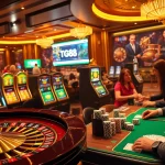 Playing poker and spinning slots at TG88 online gambling platform with vibrant casino aesthetics.