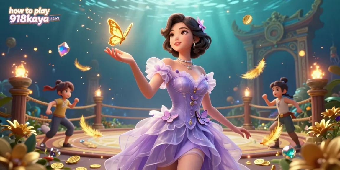 Learn how to play 918kaya in PNG with this vibrant 3D casino illustration showcasing stunning visuals and dynamic game elements.
