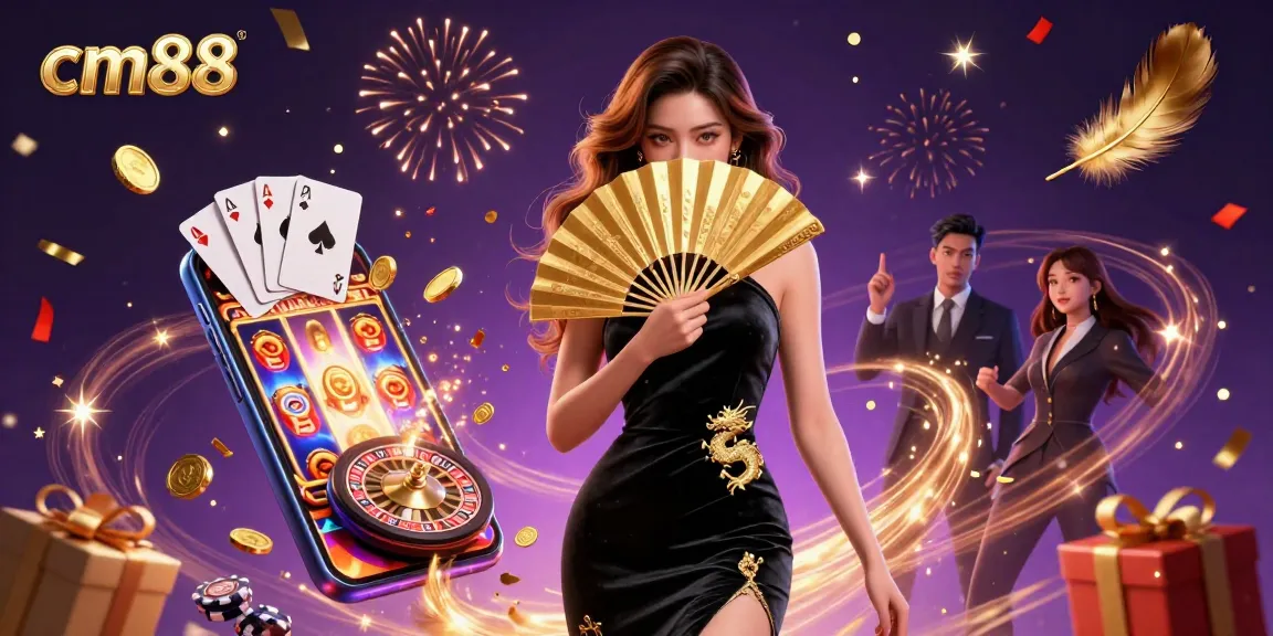 Engage in vibrant casino action at cm88 with a stunning scene showcasing gambling excitement and elegance.